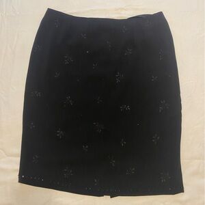 SOLD! Liz Claiborne Collection size 16 black embellished skirt